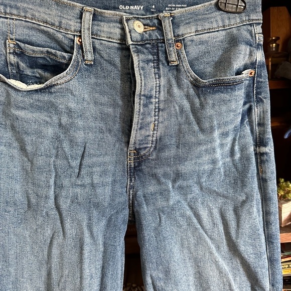 Old Navy extra high rise sky-hi straight sz 4 tall - Picture 4 of 6